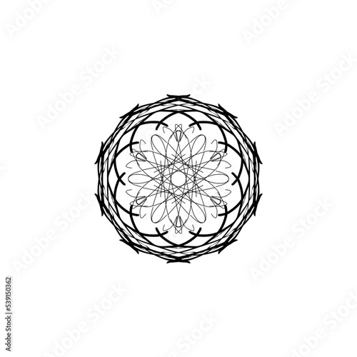 Template for laser cutting wall clock. Vector maket
