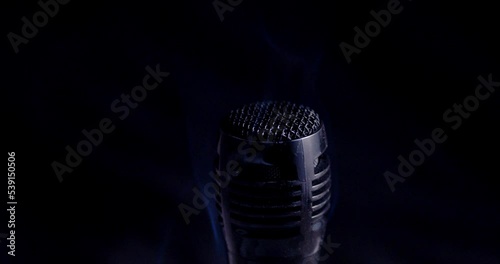 black microphone burns. for rap videos and more