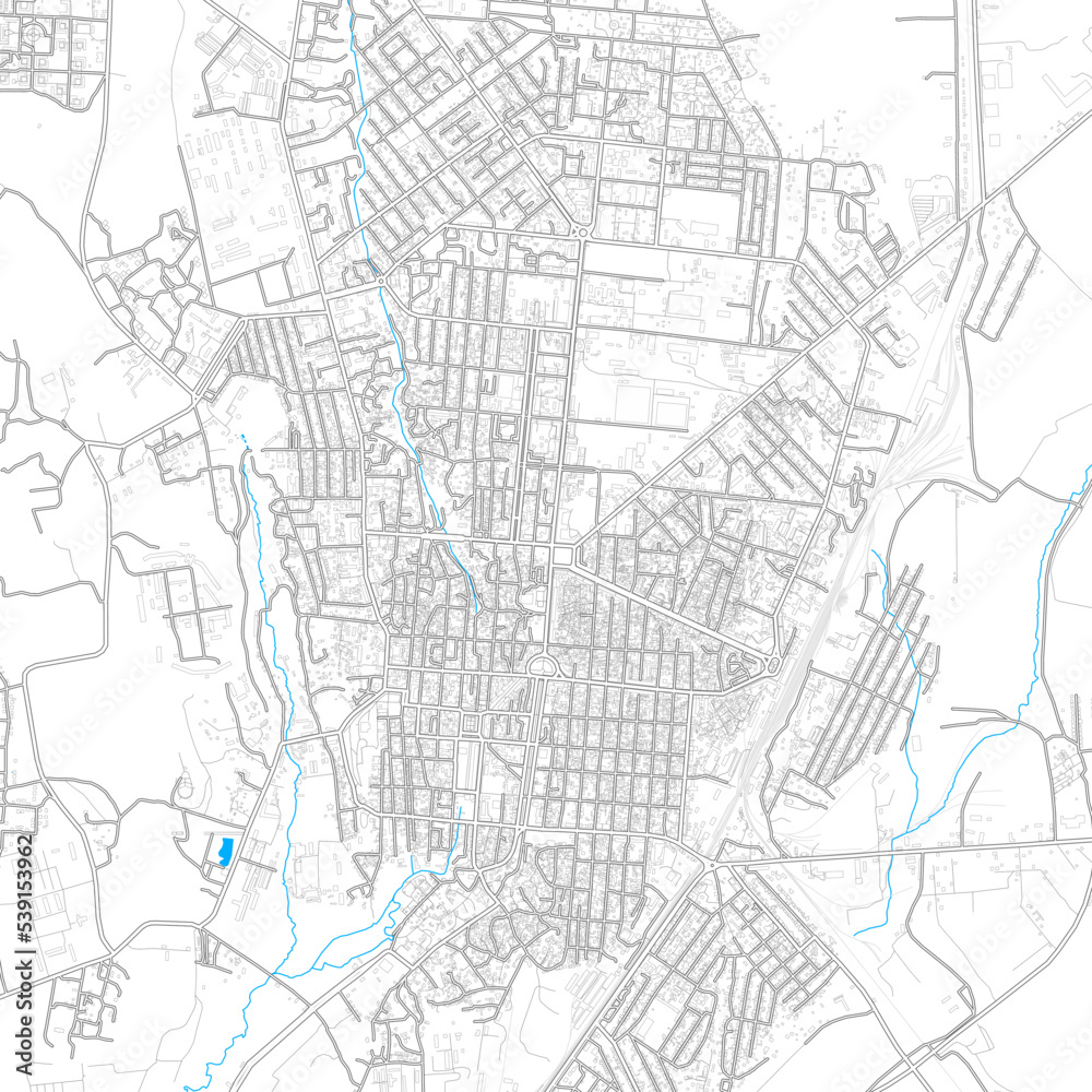 Gyumri, Armenia high resolution vector map