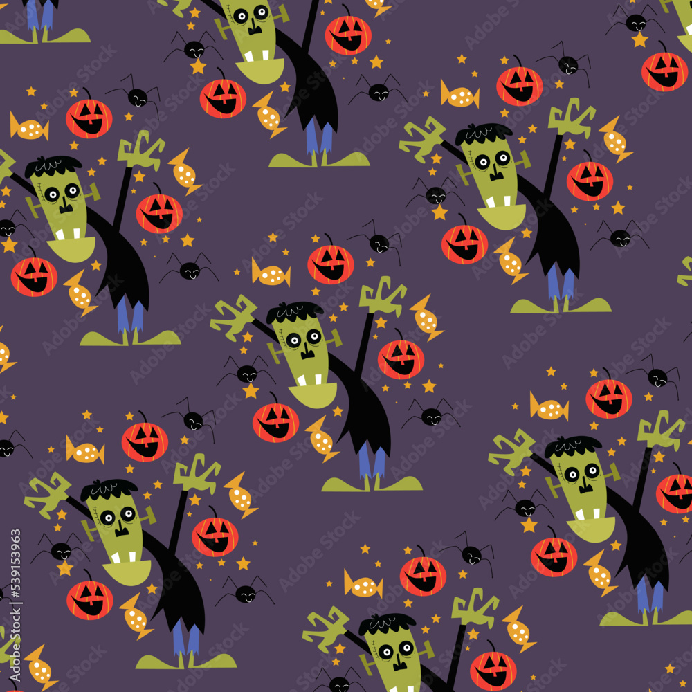 Seamless pattern with helloween perfect for wrapping paper Seamless pattern with helloween perfect for wrapping paper