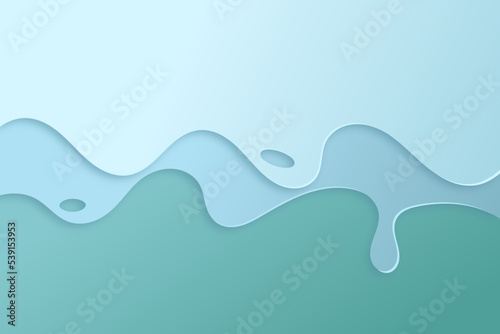 3D abstract background with deep blue paper cut waves. Wavy geometric poster. design layout for business presentations, flyers, posters, invitations ,book cover or annual report template design