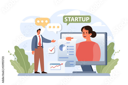 Startup concept. New business launching. Idea of project planning,