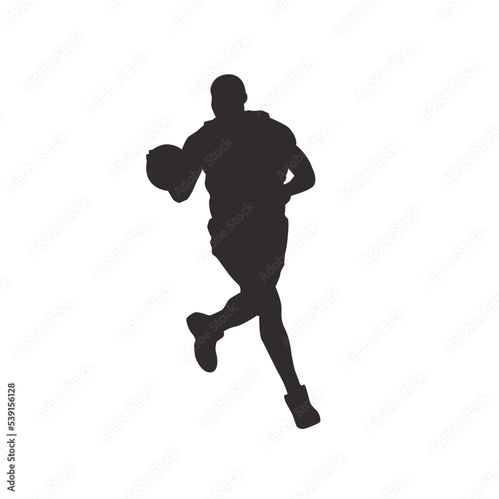 silhouettes of people playing basketball