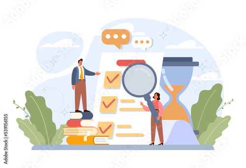 Time management concept. Business people work day planning,