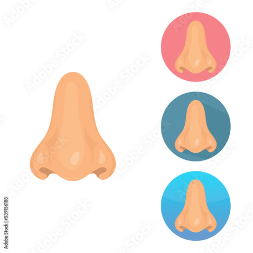 Human nose Vector Illustration. simple  nose icon vector design. modern Nose smell flat anatomical icon, Part of body logo vector template suitable for organization, company, or community. EPS 10