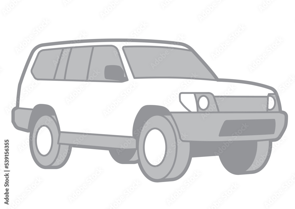 SUV - VECTOR ILLUSTRATOR WITH WHITE BACKGROUND - SPORTCAR_T075 : 539156355