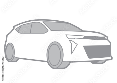 SUV - VECTOR ILLUSTRATOR WITH WHITE BACKGROUND - SPORTCAR_T074 : 539156352