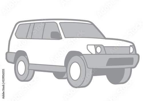 SUV - VECTOR ILLUSTRATOR WITH WHITE BACKGROUND - SPORTCAR_T075 : 539156355