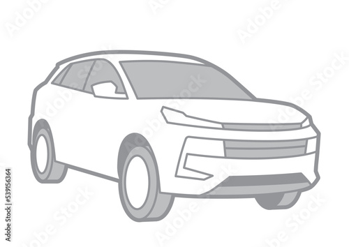 SUV - VECTOR ILLUSTRATOR WITH WHITE BACKGROUND - SPORTCAR_T076 : 539156364