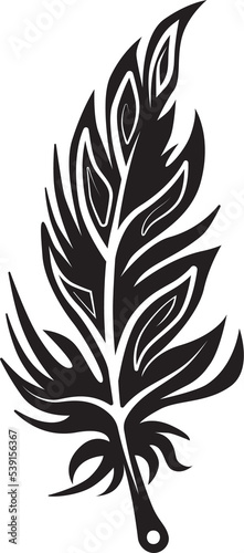 boho feather silhouette