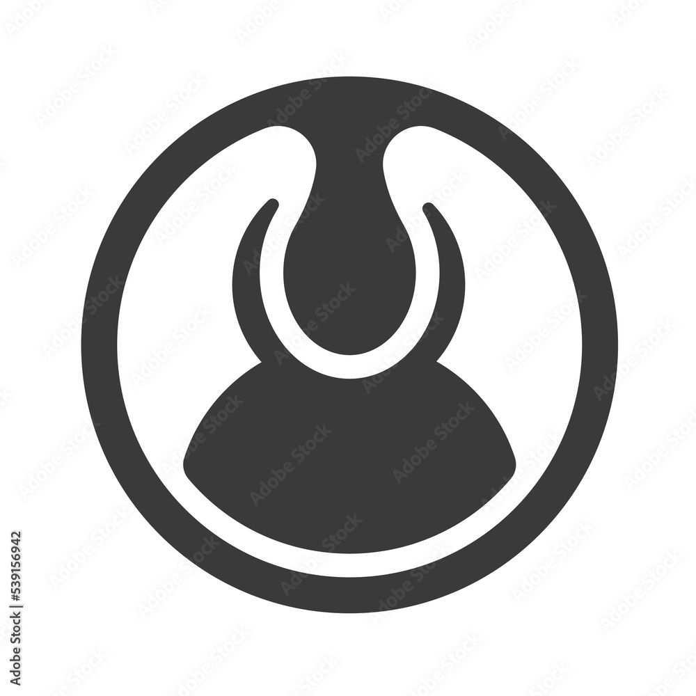 Throat glyph icon isolated on white background.Vector illustration. Throat glyph icon isolated on white background.Vector illustration.