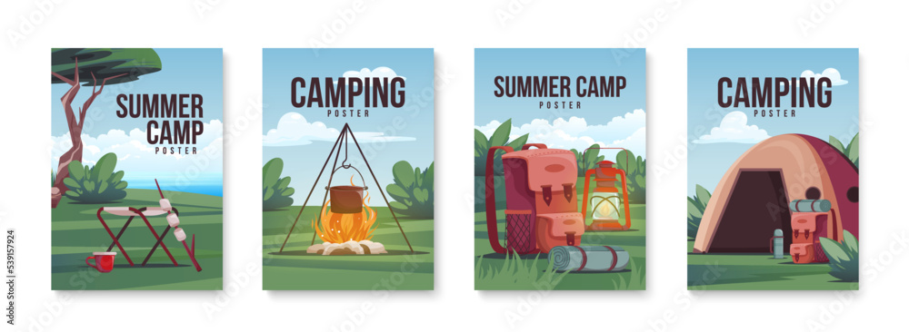 Camping Poster Set
