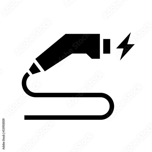 Charger connector icon, Electric car charging plug sign, Vector illustration