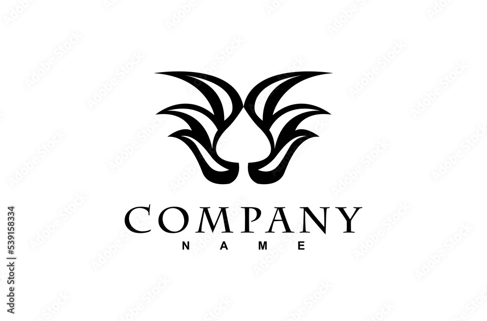 Angel Bird Wings Spade Ace Game Card negative space for Poker Casino logo design Angel Bird Wings Spade Ace Game Card negative space for Poker Casino logo design