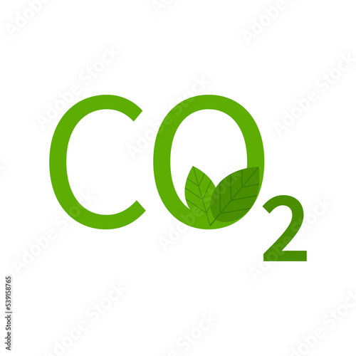Carbon neutral logo. Carbon emissions free. Eco-friendly isolated vector sign