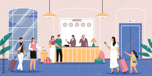 Hotel Reception Illustration