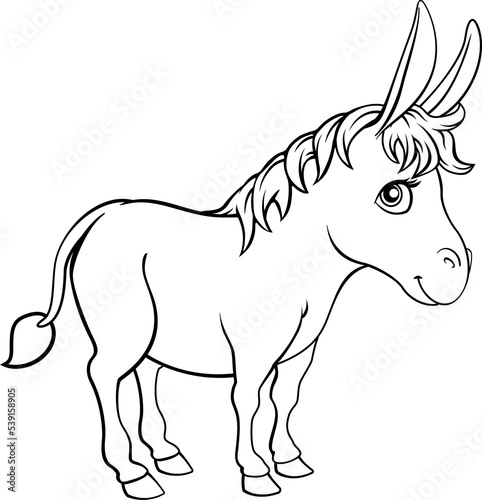 Donkey Animal Cartoon Chara...