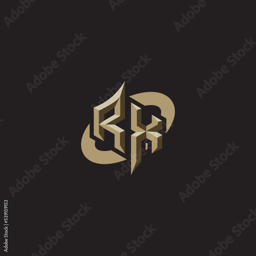 RX initials concept logo professional design esport gaming