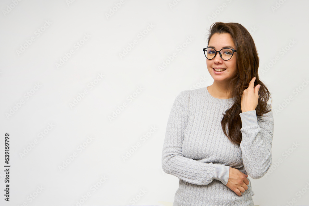 Portrait of beautiful woman wearing glasses Portrait of beautiful woman wearing glasses