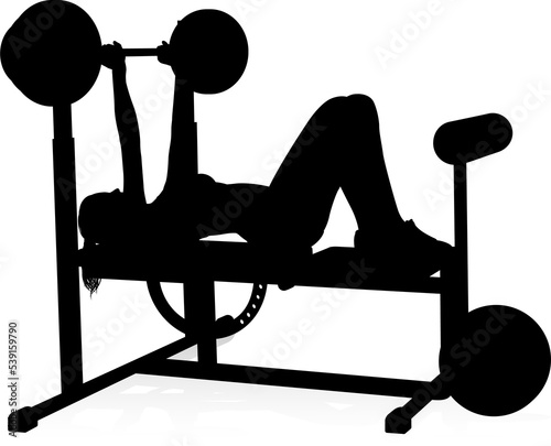Gym Woman Silhouette Weight...