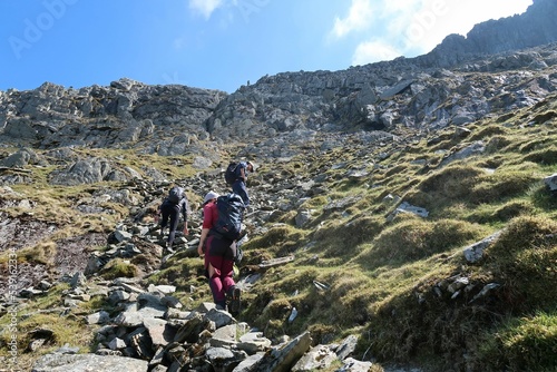 Scotland, Snowdonia. Hiking and climbing ridges through the wilderness during Spring time. Some days are sunny some days are rainy, but all of them are an adventure 