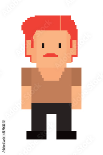pixel redhead man