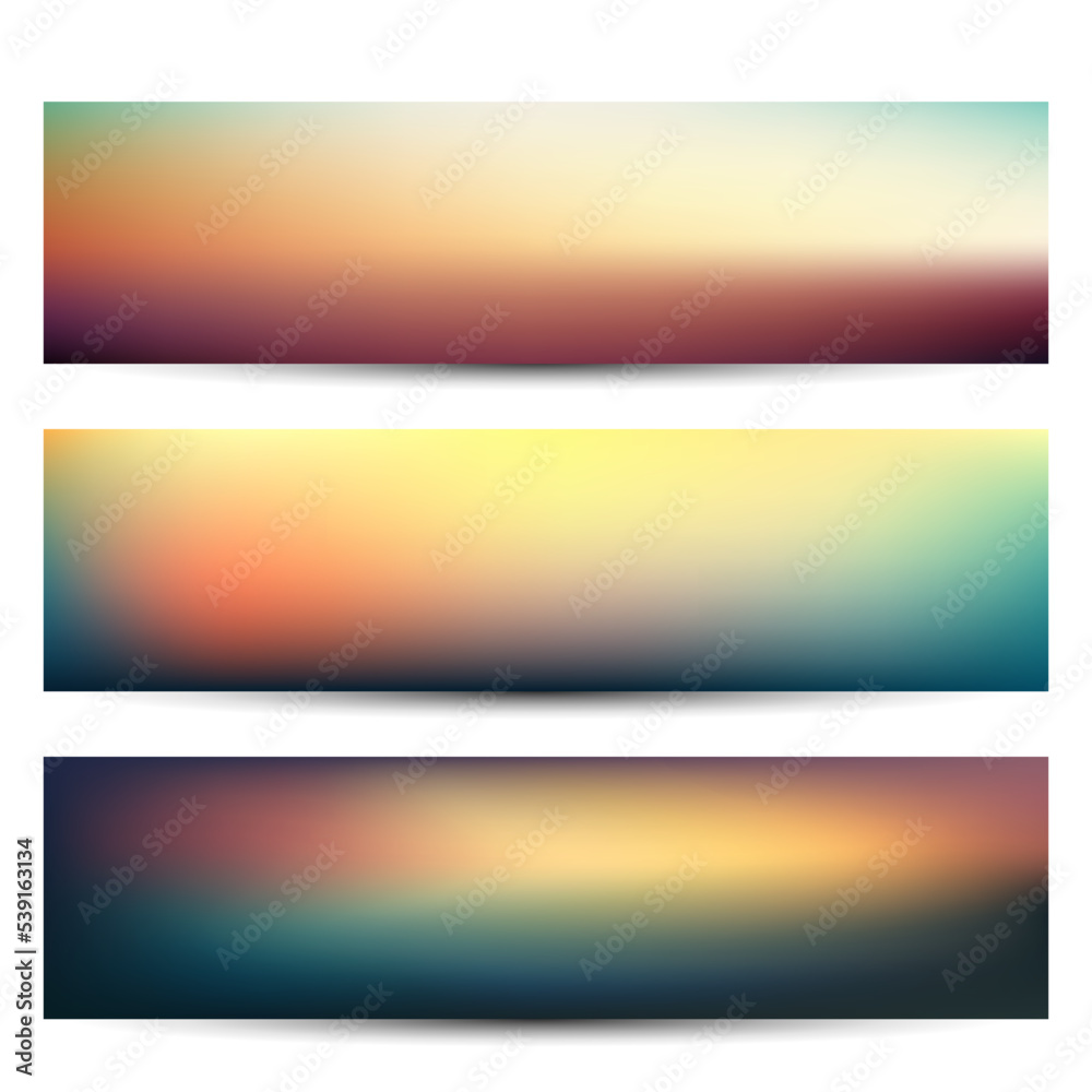 Naklejka premium Abstract smooth gradient background banners - eps10