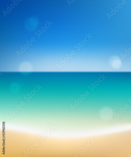 Abstract vector summer beach bacground defocused lights  © LeysanI