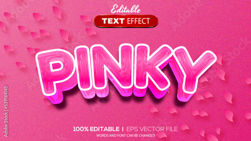 3D pinky text effect - Editable text effect