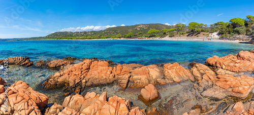 Palombaggia beach on Corsica island, France