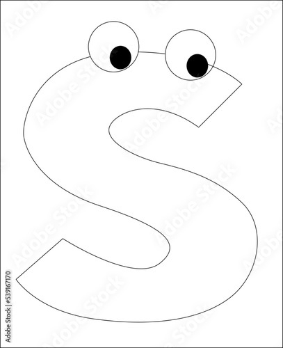 funny abc cartoon coloring page for kids