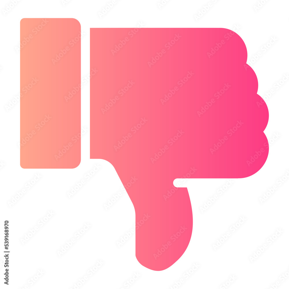 thumbs down gradient icon
