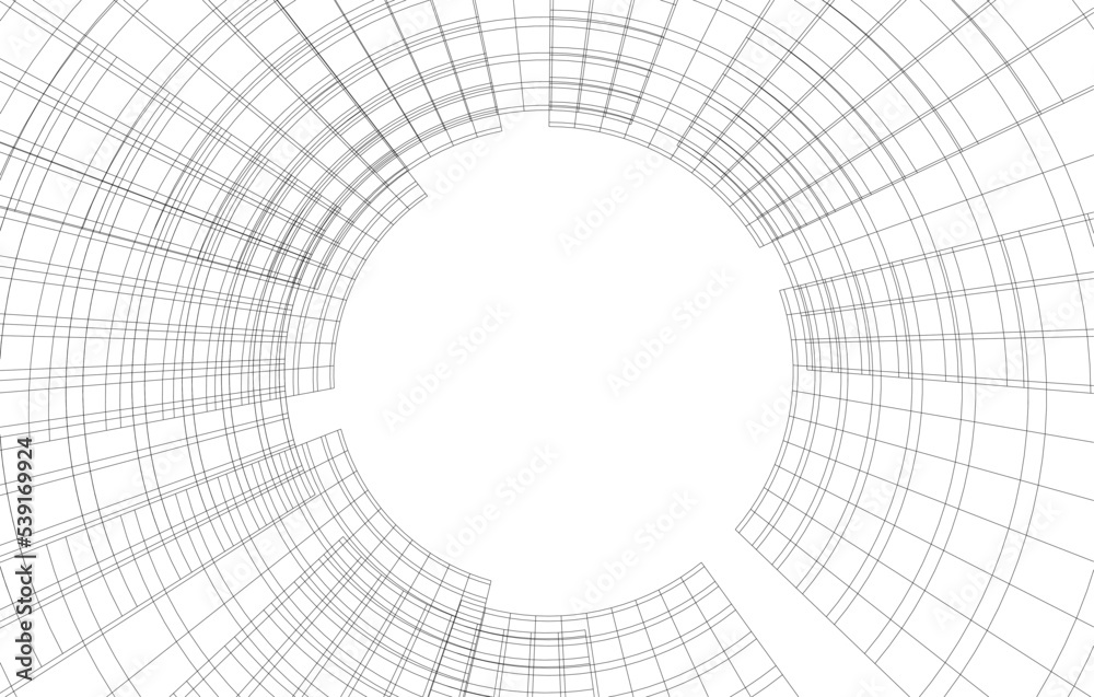 Obraz premium Modern architecture vector 3d illustration