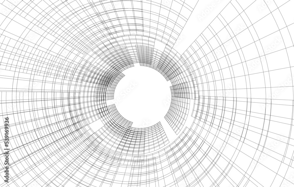 Obraz premium Modern architecture vector 3d illustration