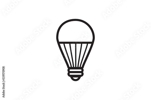 Led lamp icon energy economy technology. Electric bulb power modern innovation. Smart home vector sign.