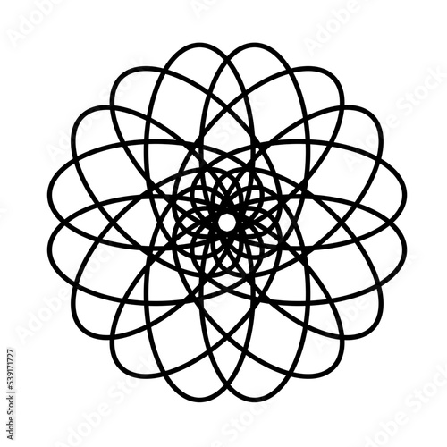 Template for laser cutting wall clock. Vector maket