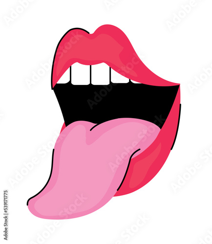 lips with tongue