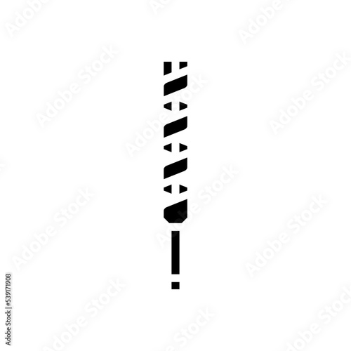 auger drill bit glyph icon vector. auger drill bit sign. isolated symbol illustration