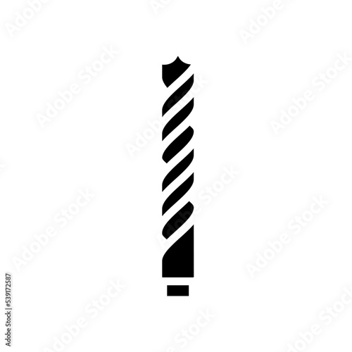 spur wood drill bit glyph icon vector. spur wood drill bit sign. isolated symbol illustration