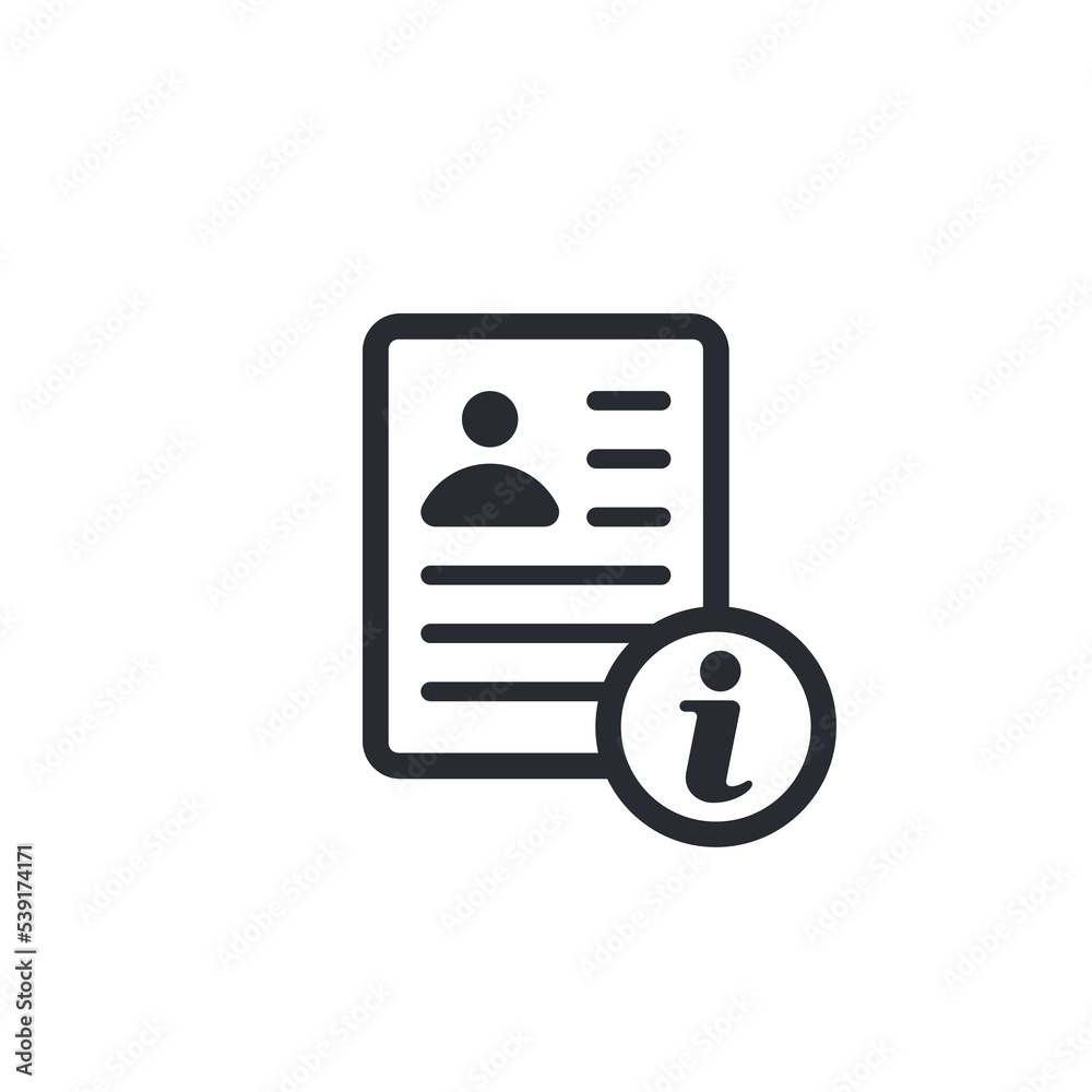 Document icon. Profile sign. Personal document. File icon. Instruction. information icon. Worksheet icon. Helpdesk info. Database sign. Info sign. Id card. Identification card. Worker's pass. Info Document icon. Profile sign. Personal document. File icon. Instruction. information icon. Worksheet icon. Helpdesk info. Database sign. Info sign. Id card. Identification card. Worker's pass. Info