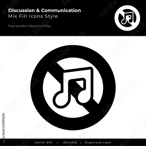 no music Vector icon