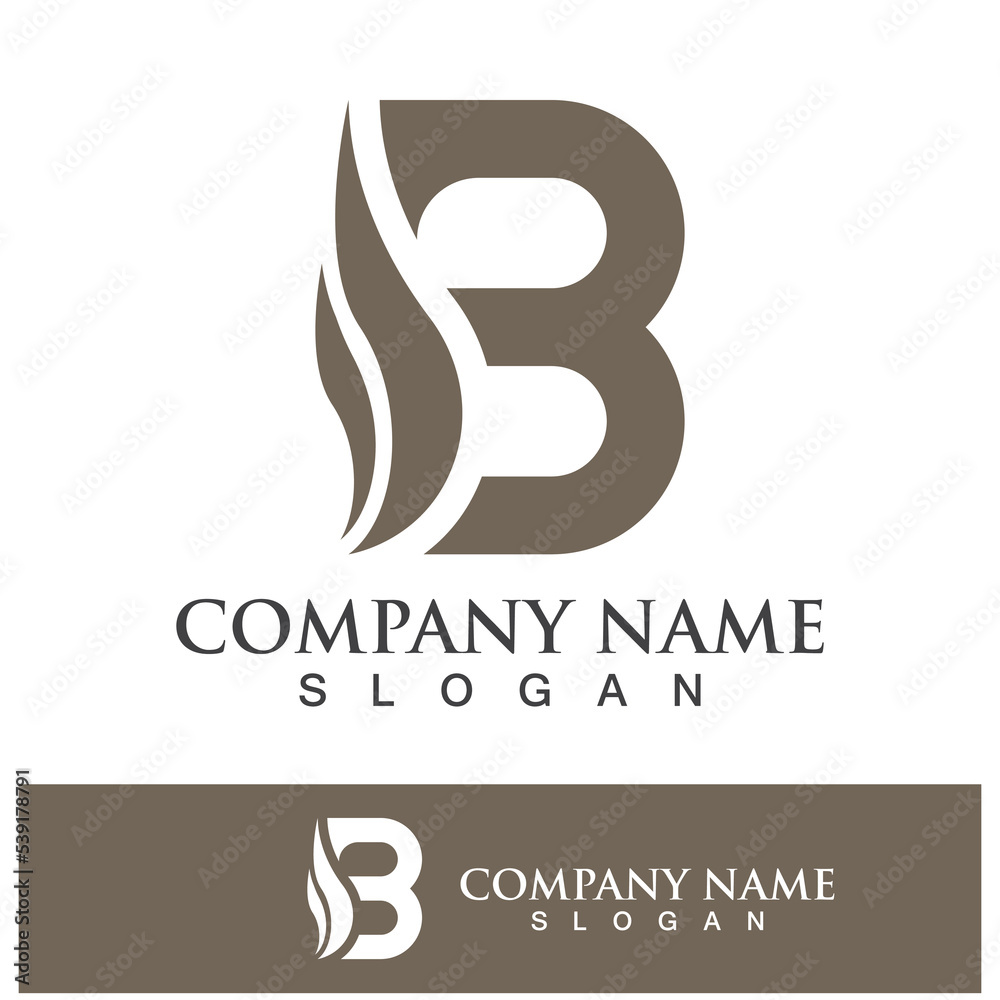 Creative B letter logo design