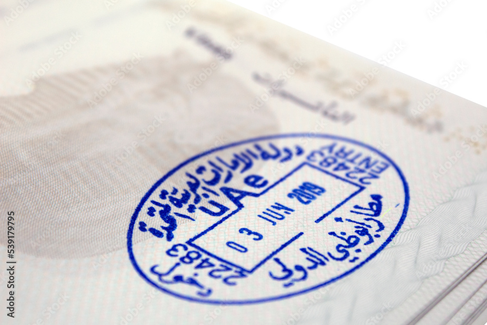 Obraz premium Passport with stamps