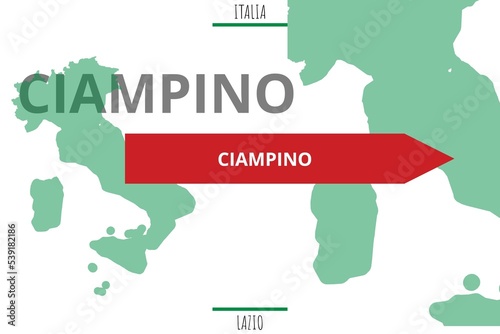 Ciampino: Illustration mit dem Namen der italienischen Stadt Ciampino photo