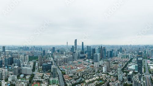 Aerial view of Guangzhou  China. Beautiful landscape