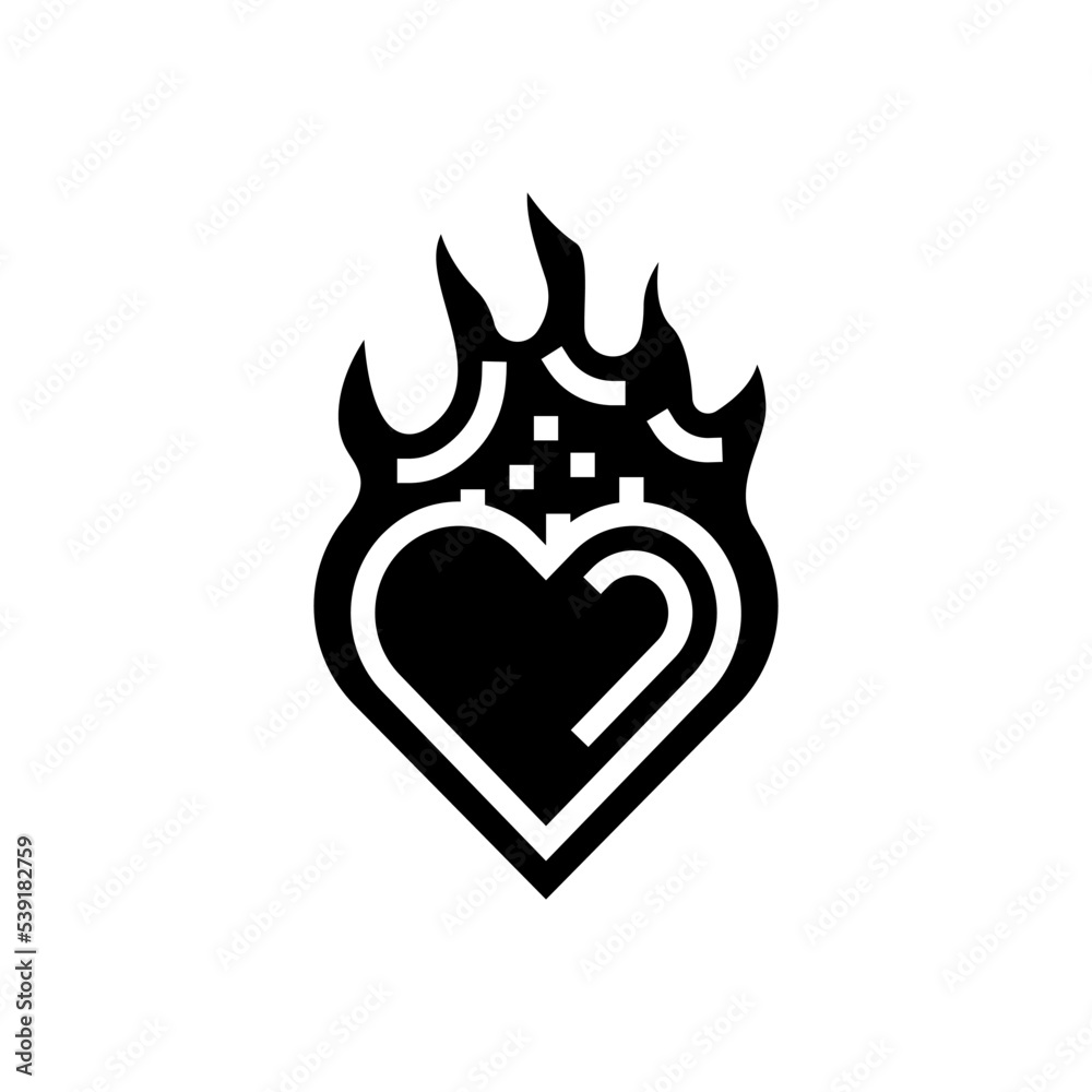 passion fire glyph icon vector. passion fire sign. isolated symbol illustration passion fire glyph icon vector. passion fire sign. isolated symbol illustration