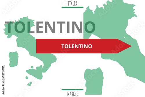 Tolentino: Illustration mit dem Namen der italienischen Stadt Tolentino photo