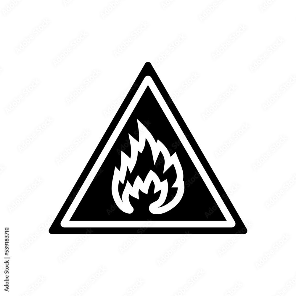 warning fire glyph icon vector. warning fire sign. isolated symbol illustration warning fire glyph icon vector. warning fire sign. isolated symbol illustration