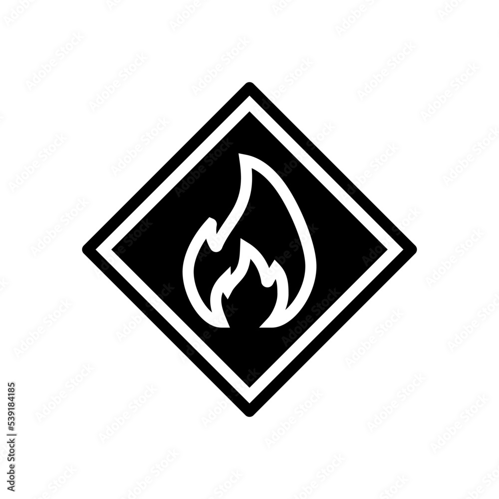 danger fire glyph icon vector. danger fire sign. isolated symbol illustration danger fire glyph icon vector. danger fire sign. isolated symbol illustration