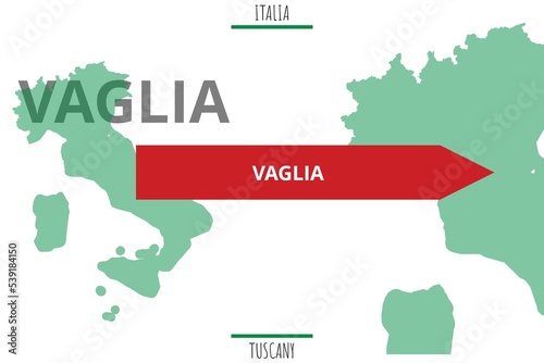 Vaglia: Illustration mit dem Namen der italienischen Stadt Vaglia photo